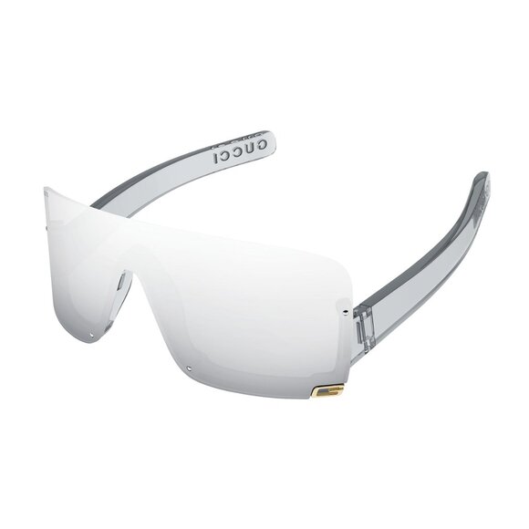 NEW GUCCI SILVER  MASK SUNGLASSES GG1637S 002 , UNISEX SHIELD GUCCI SUNGLASSES